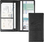 1Pack Car Registration and Insurance Holder,Car Document Holder for Cards License with Magnetic Shut,Vehicle Glove Box Car Organizer for Documents, Cards, License(Embossed leather Black)