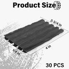 Sixzoo 30 PCS Tire Plugs Heavy Duty, 4" X 0.24" Tire Repair Plugs, Rubber Tires Plug, Tires Repair Strings for Tubeless Puncture Car, RV, SUV, ATV, Motorcycle, Truck,Tractor (Black)