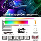Dreamcolor Acrylic Interior Car Lights, Car Accessories 6 in 1 Car LED Strip Lights with APP Control and 213 Modes, 175 inches 593 LEDs Fiber Optic Lights, RGB Neon Light Kits
