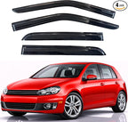 KPY Rain Guards Fit for 2010-2014 Volkswagen Golf, Out-Channel Window Visors Vent Wind Deflectors 4PC, Car Accessories for 10-14 VW Golf (5-Door Only)