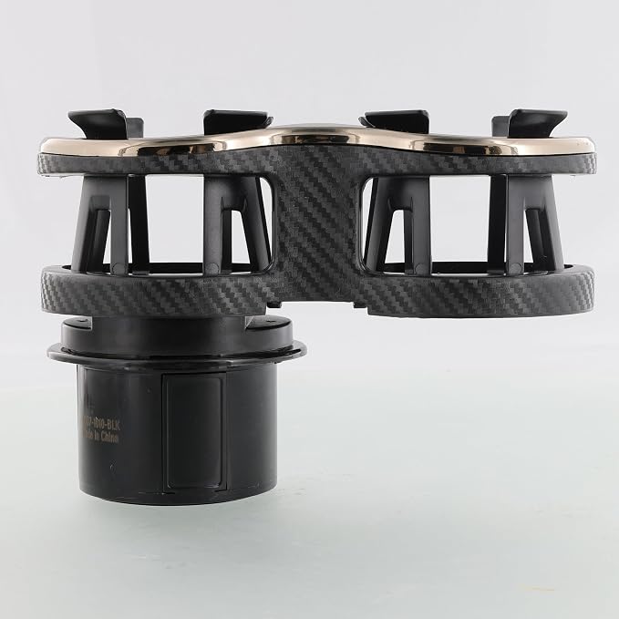 Cupholder 2 in 1 Expander, Turn 1 Cupholder to 2, Dual Drink Holder Expander with Adjustable Expandable Base to Fit Most Cars and Vehicles, Secure Hold with Drink Grips