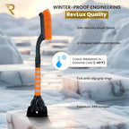 27” Snow Brush and Ice Scraper for Car Windshield – Heavy Duty Snow Remover for Cars, SUVs & Trucks | Soft Non-Scratch Bristles | Detachable ABS Ice Scraper | Winter Windshield Cleaning Tool