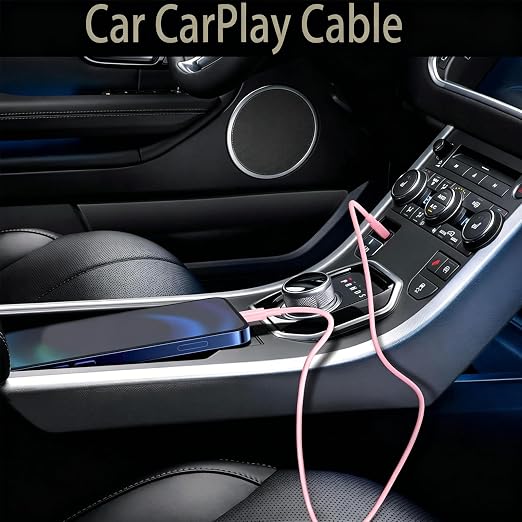6FT Cute Pink iPhone 17/17E Car Carplay Charger Cable for iPhone 17/16/15, 15/16/17 Pro Max 15 16 Plus Charging cable, Long USB A to USB C for iPad 10th Gen iPad Pro, Air 5th 4th Mini 6th Replacement