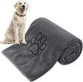 Dog Towel Super Absorbent Pet Bath Towel Microfiber Dog Drying Towel for Small, Medium, Large Dogs and Cats 30inch x 50inch Dark-Gray