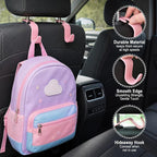 Car Seat Hooks for Headrest 4 Pack, Car Seat Back Storage Hook, Universal Vehicle Headrest Hanger for Purse, Handbag, Coat, Umbrella, Grocery Bags, Practical Interior Accessories