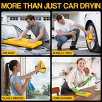4 Pack Twisted Loop Car Drying Towel, 36x24 in Car Towels Cleaning Supplies, Reusable Shammy Quick Dry Cloth for Carwash, for Auto, Boat, Kitchen, Windows & Bathroom（Yellow）