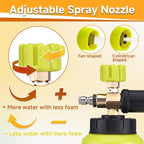High Pressure Washer Gun with Foam Cannon, Foam Cannon Dual Connector Accessory, Car Wash Foam Gun Kit 1/4 Inch Quick Connector, 5 Pressure Washer Nozzle Tips