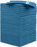 Navy Blue Microfiber Cleaning Cloth, 24 Pack Cleaning Towels for Kitchen, Lint Free, Scratch-Free, Highly Absorbent, and Reusable Cleaning Rags for House, Window, Cars, 11.5 X11.5 inch