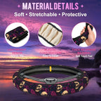 Gothic Skull and Rose Steering Wheel Cover for Women Men Neoprene Breathable Wheel Cover Protector Anti-Slip Car Accessories Universal 15 Inch Fit for Cars Trucks Vehicles