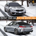 Car Windshield Snow Cover Front and Rear Bundle | Upgraded 600D Oxford Fabric | Water, Heat & Sag-Proof Windshield Snow Cover | Back Window Frost Cover Fits Most Sedans, SUVs & Vans | XX-Large