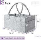 Mr. Pen- Baby Diaper Caddy Organizer, 2 Pack, Gray | Nursery Storage Bin and Car Organizer for Diapers and Baby Wipes