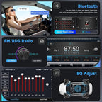 4G+64G Android Car Stereo for VW Passat Golf MK5 MK6 Jetta T5 EOS Polo Touran Seat Sharan Wireless Carplay Android Auto, 7'' Touchscreen Car Radio with GPS Bluetooth 5G-WiFi FM 32EQ DSP Rear Camera