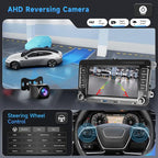 8Core 6G 128G Android Car Stereo for VW Passat Golf MK5 MK6 Jetta T5 EOS Polo Touran Seat Sharan Wireless Carplay Android Auto, 7'' Touchscreen Stereo with GPS Bluetooth WiFi FM/RDS DSP Rear Camera