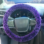Purple Leopard Cheetah Steering Wheel Cover for Women Girls, Anti-Slip High Elastic Breathable Car Steering Wheel Cover, Universal 15 Inch Fit for Cars, Auto, SUVs