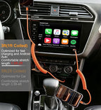Coiled USB A to USB C Cable for Car [3FT+6FT], USB to USB C Cable Fast Charging 60W, USB Type C Cable iPhone Charger USBC Cord for iPhone 17/16/15/Pro Max/Plus/Samsung Galaxy S26/S25/Ultra-Orange