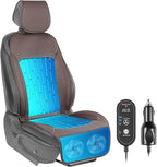 Paffenery 2026 Upgraded Cooling Car Seat Cover Front Seat, 12V-24V Ventilated Cooling Car Seat Cushion, Cooled Seat Cover for Car SUV Truck Universal Fit, Cocoa Brown