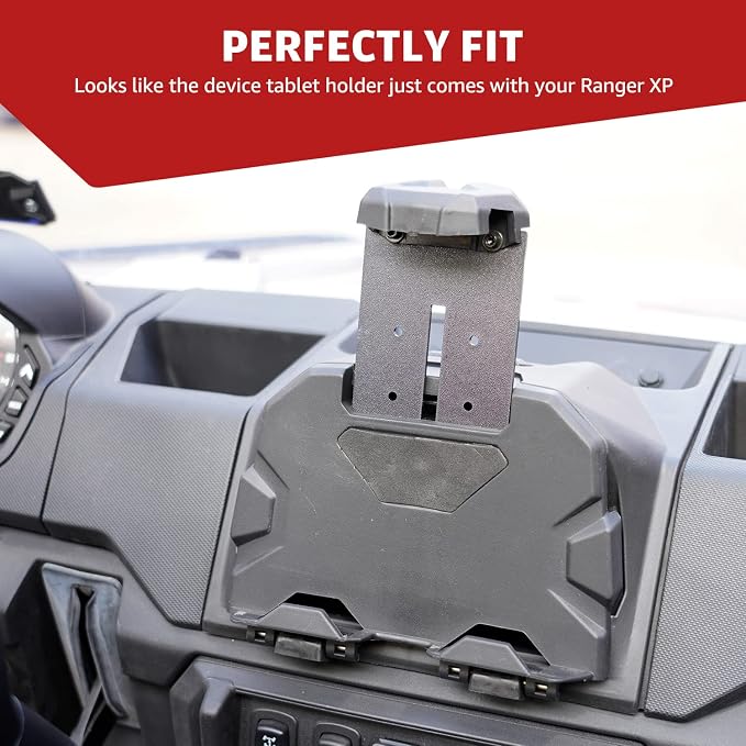 Electronic Device Tablet Holder for 2018-2024 Polaris Ranger XP 1000 Crew Diesel, Phone Ipad GPS Holder Mounts with Storage Box Organizer Accessories