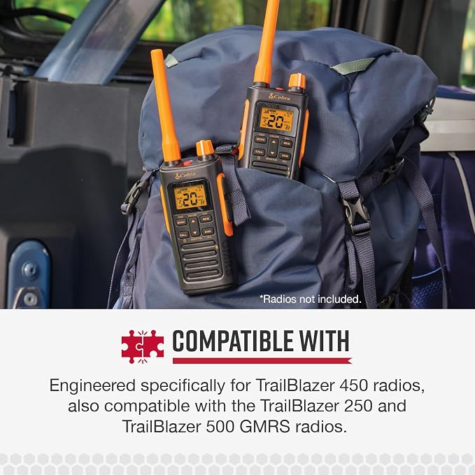 Cobra GMRS Trailblazer Antenna Orange - High-Performance Antenna for GMRS Two-Way Radios, Orange Finish