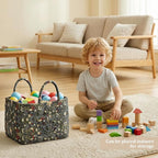Floral Fabric Storage Basket Car Interior Storage Basket Underwear Sundries Laundry Baskets Supplies Home Organizer Bag (style 5)