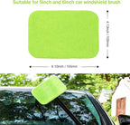XINDELL Glass Cleaning Combo – 22" Portable Window Cleaner Tool with Ergonomic Handle & Microfiber Pad + 5-Pack Replacement Square Pads for Car Interior/Exterior Glass & Home Windows, Streak-Free Clea