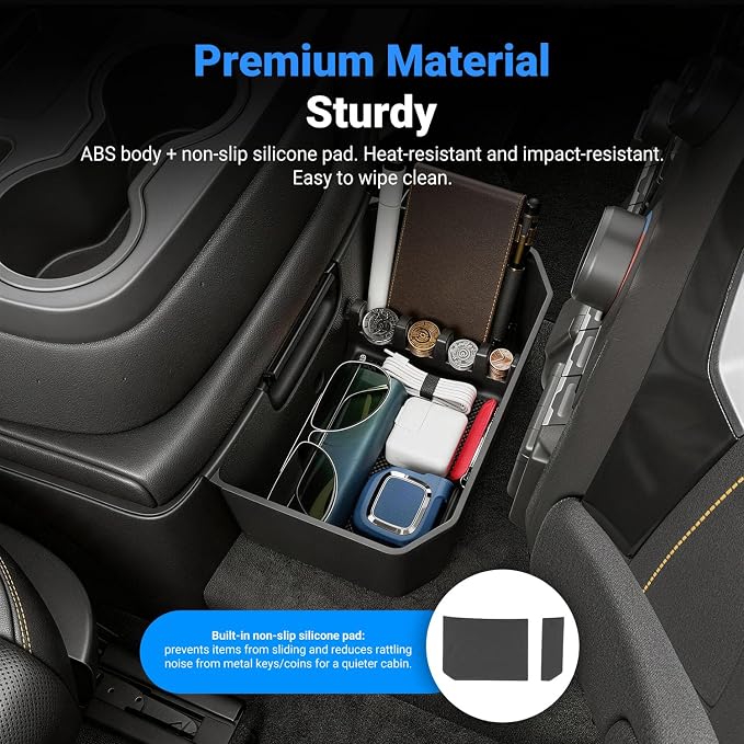 Center Console Hanging Organizer Box Compatible with 2019-2026 Chevy Silverado GMC Sierra 1500 20-26 2500HD 3500HD Console Storage Box Replacement for 2019-2026 Chevy Silverado Accessories