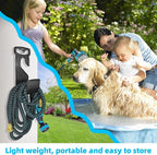 100 ft Expandable Garden Hose-2026 Upgraded Expanding Water Hose with 10 Function Nozzle, 3/4" Solid Brass Fittings, 5-Layer Latex Core, No-Kink Flexible Retractable Hose for Patio, RV, Car Washing