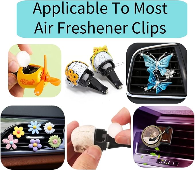 Car Air Freshener Refills, 30 Pcs Individual Package Car Air Vent Clip Replacement Pads Solid Fragrance Scent Air Freshener Refill Tablets (Cologne)