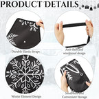 2 Pcs Windshield Cover for Ice and Snow 210T Silver Coated Waterproof Frost Cover 69 x 42 Inches All Seasons Windshield Protector with Elastic Straps Snowflake Winter Car Accessories for Cars