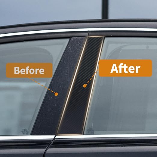 Car Door Sill Protector Anti Scratch Carbon Fiber Tape, Waterproof Wear-Resistant Car Door Edge Guards with No Residue Adhesive, Easy to Install Universal Paint Protection Trim for Truck SUV