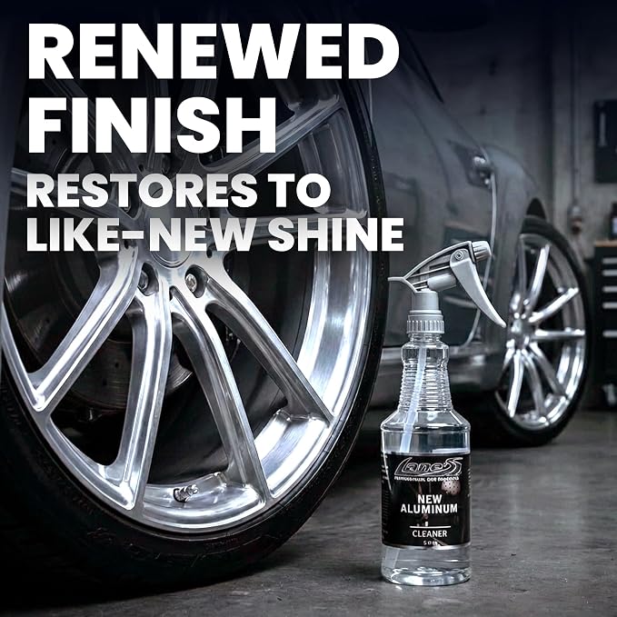 LANE'S New Aluminum Car Wheel Cleaner and Brightener | 32oz (Pack of 1) | Acid Rim Cleaner, Shines & Eliminates Hard Scrubbing | Brake Dust, Oxidation & Rust Remover for Cars, SUVs, Trucks, and More