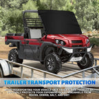 600D UTV Windshield Snow Cover Compatible with Kawasaki Mule Pro FXT/FX/DX/DXT 2015-2026 Full Size, Transport Windshield Protector for Ice and Snow