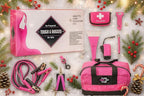 Pretty Pink Roadside Kit - Pink Emergency Kit for Teen Girls and Women - Car Accessories for Women - Durable Carry Bag with Long Jumper Cables, First Aid Kit, Emergency Tools, 5 Year Warranty