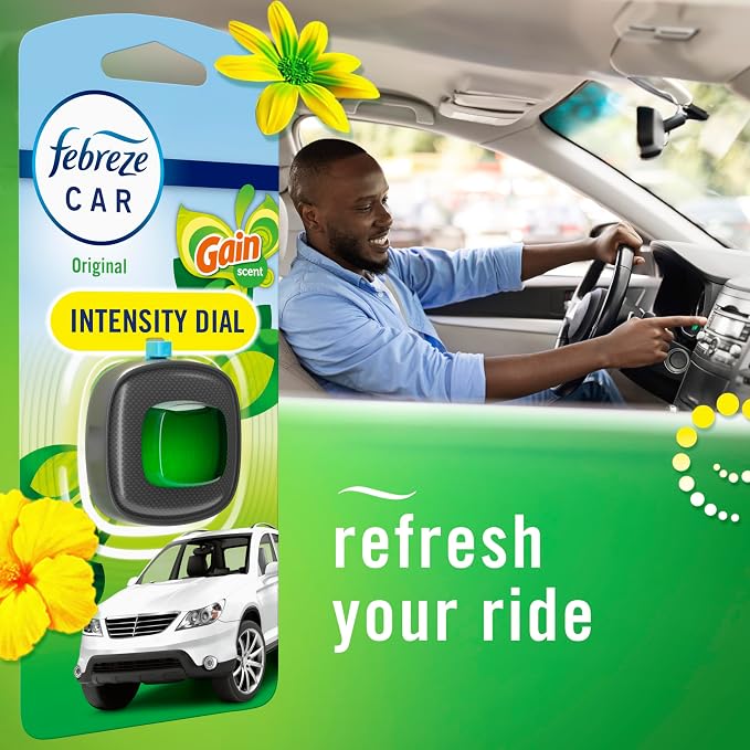 Car Air Freshener, Car Vent Clip and Odor Fighter, Gain Original Scent, 8 Count