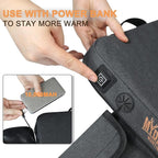 Portable Heated Seat Cushion, Memory Foam Heating Seat Pad for Outdoor Stadium Bleacher Camping, Power Bank Not Included（Black）