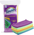Microfiber Cleaning Cloths for Home & Car, Lint-Free Scratch-Free Rags for Glass, Kitchen & Wood, Reusable Machine Washable, Absorbent for Dusting & Wiping, Rainbow, 13 x 13 in, 24 Count