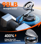 for MagSafe Car Mount【Windshield+Vent+Dash】Magnetic Phone Holder for Car Phone Holder Mount Cell Phone Holders for Your Car Accessories Suction Phone Mount for Car Truck Stand for iPhone 17 16