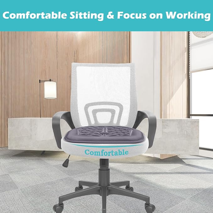 Car Seat Cushion, Comfort Memory Foam Driver Seat Cushion Improve Driving View, Sciatica and Lower Back Pain Relief, Seat Cushions for Car Seat Driver, Home Office Chair, Wheelchair - Gray