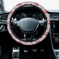 Car Steering Wheel Cover, 14.5"-15" Inch Universal Anti-Slip DurableSteering Wheel Protective Cover, Breathable Auto Interior Decoration Accessories for Sedan SUV Truck (Pink Cherries Bows)