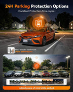 X5 3 Channel 4K HDR Dash Cam, STARVIS 2 IMX678 8MP Night Vision, 4K+2.5K+1080P Front and Rear Inside Car Camera GPS, Support Voice Control,Touch Screen and 5.8GHz WiFi (Card Not Included)