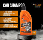 Car Wash and Wax – High Foaming pH Neutral Car Soap, 100:1 Concentrated for More Washes, Safe for Wax & Ceramic, Glossy Finish, For Foam Cannon & Bucket – Premium Italian Formula, 33.8 Oz