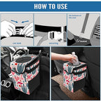 Car Trash Can – Lightweight and Portable with Durable Water-Resistant Coating, No Installation Required, Practical and Ample Capacity,Car Accessories Interior Car Organizer. Cactus
