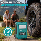 Tire Inflator Portable Air Compressor Compatible with Makita 18V Battery, 160PSI Air Pump with Dual Digital Screen, Auto Shut-Off, 5X Faster Inflation & Deflation for Car, Motor (Tool Only)