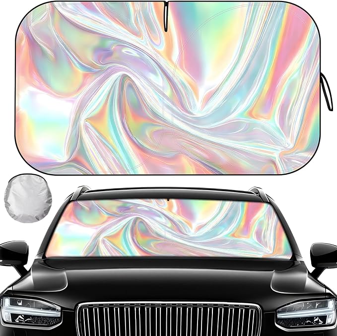 Car Windshield Sun Shade, Folding Car Shades for Front Windows UV Rays Sun Cover Shade, Keeps Your Vehicle Cool