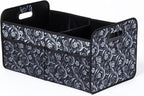 Paws Car Trunk Organizer Foldable Storage Bin with Handles Non Slip Base Pet Gear Travel Tote for SUV Truck (Flourish Paws)
