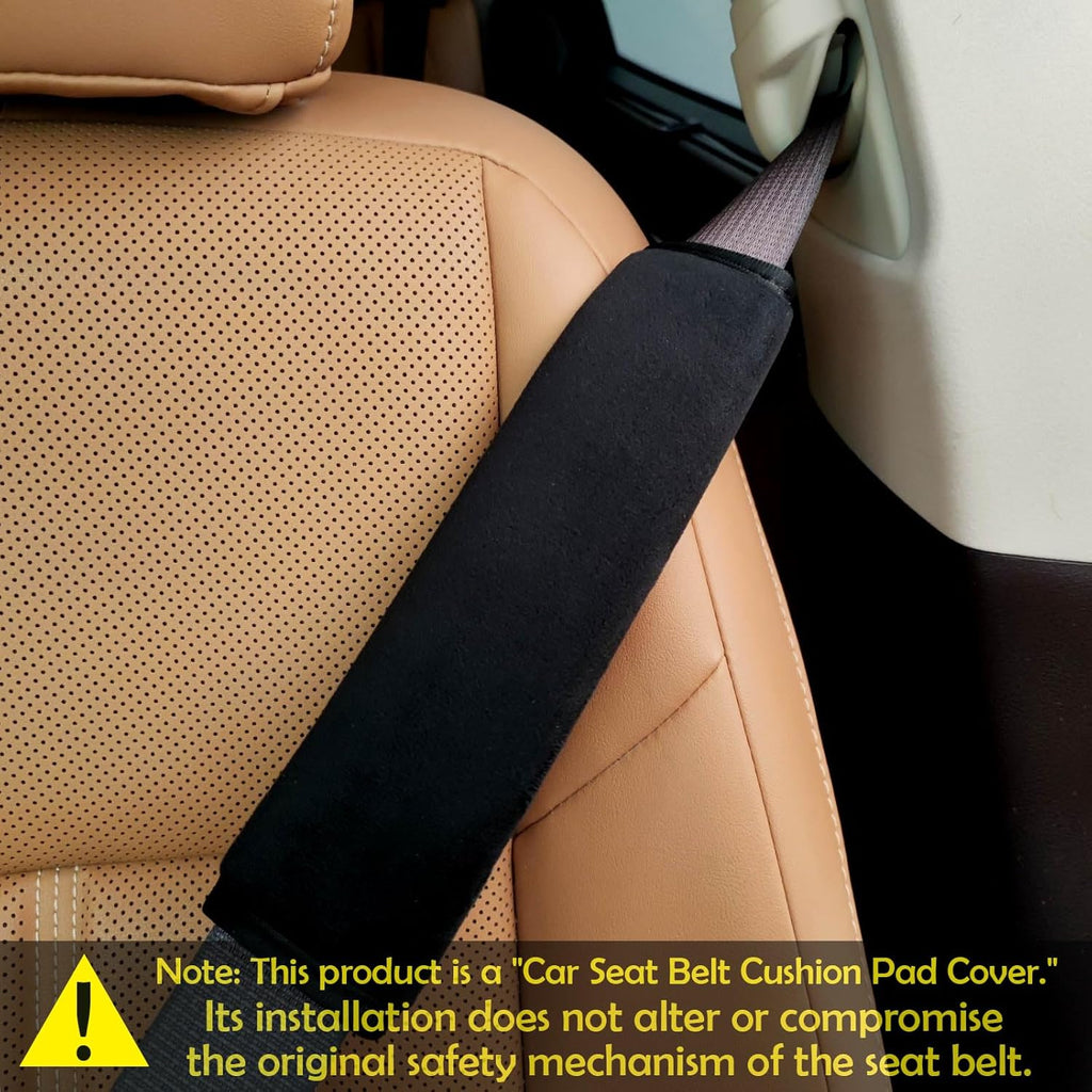 Seat Belt Cushion Pads (2-Pack) — Universal Soft Harness Covers
