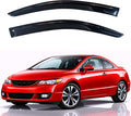KPY Rain Guards Fit for 2006-2011 Honda Civic Coupe, Out-Channel Window Visors Vent Wind Deflectors 2PC, Car Accessories for 06-11 Civic Coupe (Coupe Only)