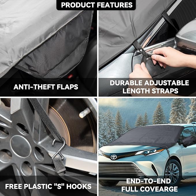 Windshield Cover for Ice and Snow Custome Fit 2011-2024 2025 2026 Honda Odyssey Accessories LX,EX,EX-L,Touring,Elite Minivan Windshield Frost Cover for Trucks, Custom-fit Odyssey All Weather Protector