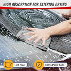 Microfiber Cleaning Cloth, Shop Towels Bulk, 24 Pack Grey Microfiber Towels for Cars, All-Purpose Absorbent Cleaning Rags, Dust Cloth for Automotive, Mechanic, Garage, Bar, 12 x 11 inch