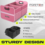 Car Trunk Organizer, Collapsible Two Compartment Organizer, Foldable SUV & Truck Storage for Car Accessories for Women Men, Non Slip Bottom, Sturdy Side Walls, Strong Handles, 45L