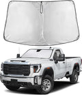 Windshield Sunshade Compatible for GMC Sierra 1500 2500 3500 2019-2024 2025 2026, Sun Visor for Front Window Sun Shade Cover, UV Heat Blocker & Protector, Car Accessories